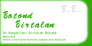 botond birtalan business card